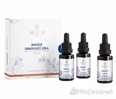 NOBILIS Tilia Biofáza Bazalka Obnovujúce séra BAZALKA geránium, tymián, bazalka 3 x 20 ml