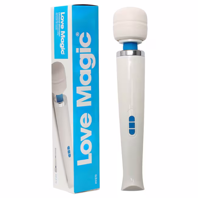 Love Magic Wand - masážny vibrátor - akumulátorový - biely