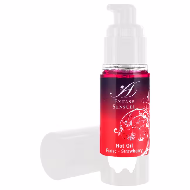 Extase Sensuel - masážny olej s hrejivým efektom - jahoda - 30 ml