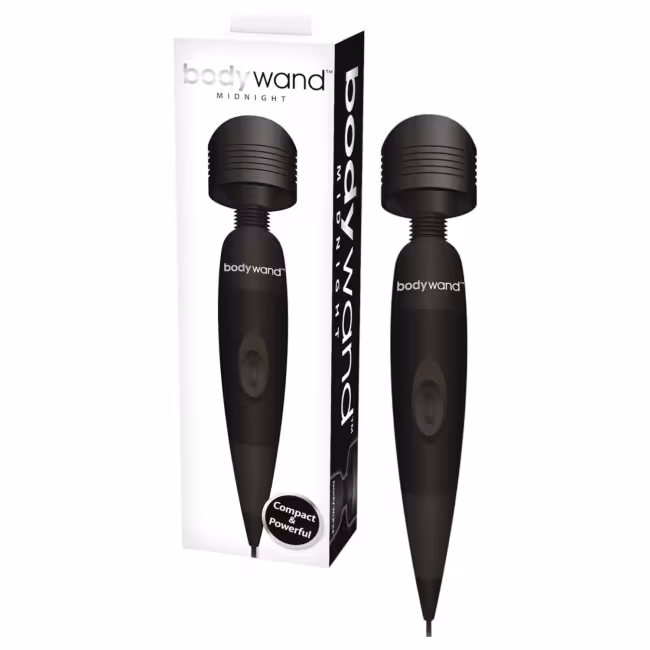 bodywand Midnight kompaktný sieťový wand-masážny prístroj - čierny