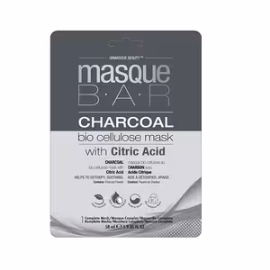 MASQUEBAR CHARCOAL BIO CELLULOSE SHEET MASK Detoxikačná maska s čiernym uhlím