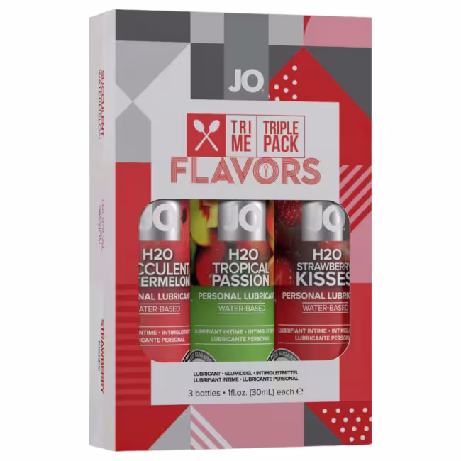 System JO - System Flavors - ochutená sada lubrikačných gélov (3x30 ml)