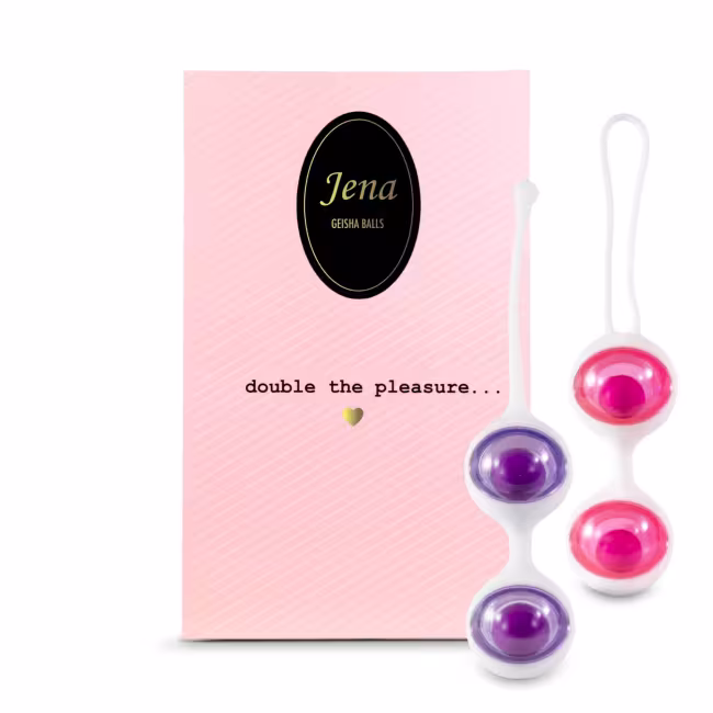 FeelzToys Jena Geisha Balls – kombinovateľné venušine guličky (ružovo-fialové)