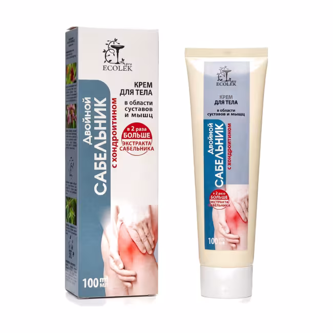 ECOLEK ECOLEKpro - telový krém dvojitý extrakt NÁTRŽNICA -SABELNIK + CHONDROITÍN 100ml