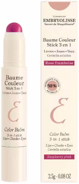 EMBRYOLISSE Baume Couleur Stick 3 en 1 Rose Framboise 2,5 g