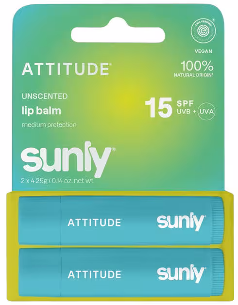 ATTITUDE Mineral Sunly SPF 15 Unscented 2× 4,25 g