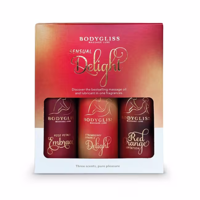 Sada olejov 2v1 BodyGliss Travel Edition Sensual Delight 3 x 30 ml