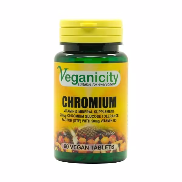 Veganicity Chróm pikolinát 200µg, 60 vegan tabliet