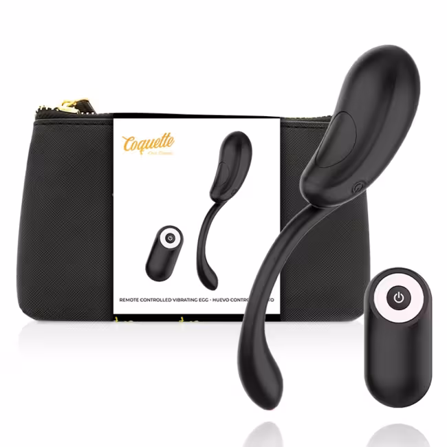 Vibračné vajíčko COQUETTE Remote Control Rechargeable black-gold