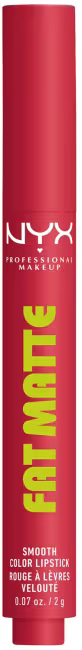 NYX PROFESSIONAL MAKEUP Fat Matte Smooth Color Lipstick 10 Flamingo Feather, 2 g