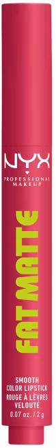 NYX PROFESSIONAL MAKEUP Fat Matte Smooth Color Lipstick 11 Pink Puff, 2 g