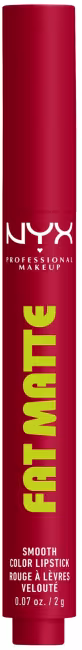 NYX PROFESSIONAL MAKEUP Fat Matte Smooth Color Lipstick 17 Scarlet Snuggles, 2 g