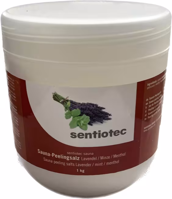 Sentiotec Peelingová soľ do sauny levanduľa, mäta 1 kg
