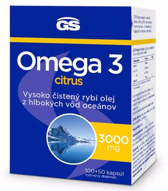 GS Omega 3 citrus Darček 160 kapsúl