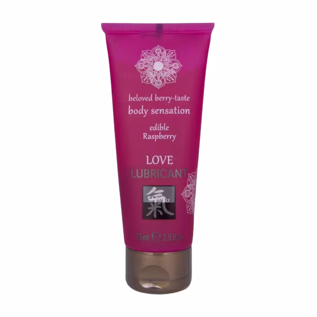 Lubrikačný gél HOT Shiatsu Love Raspberry jedlý 75 ml