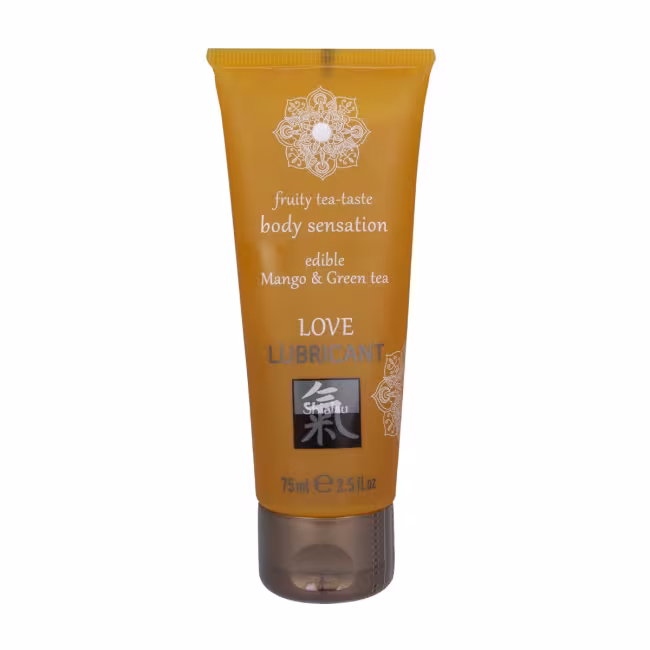 Lubrikačný gél HOT Shiatsu Love Mango & Green Tea jedlý 75 ml