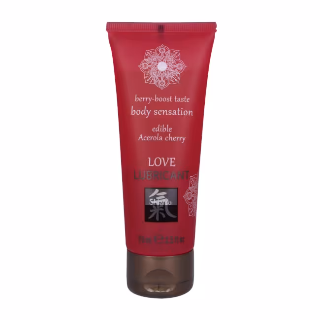 Lubrikačný gél HOT Shiatsu Love Acerola Cherry jedlý 75 ml