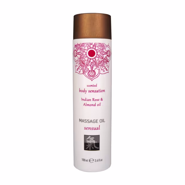Olej masážny HOT Shiatsu sensual Indian Rose & Almond oil 100 ml