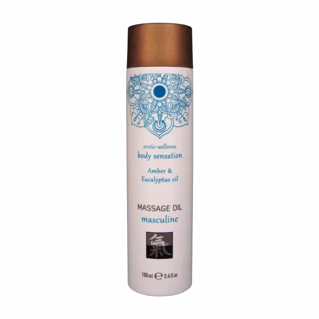 Olej masážny HOT Shiatsu masculine Amber & Eucalyptus oil 100 ml