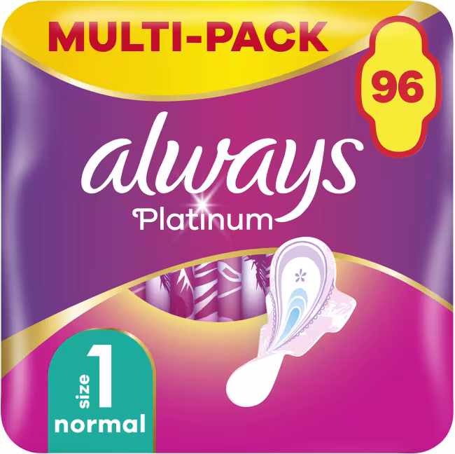 ALWAYS Platinum Normal s krídelkami 96 ks