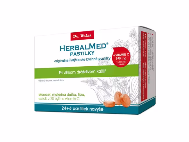 Dr.Weiss Herbalmed pastilky pri kašli pastilky 30 ks