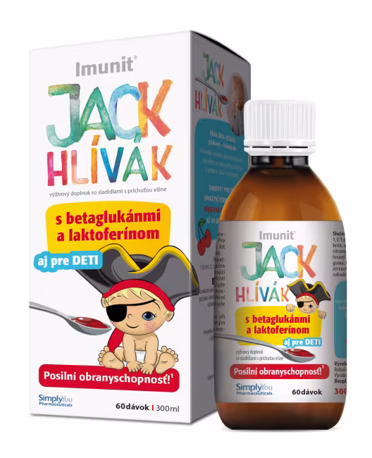 Hlíva Jack Hlívák sirup 300 ml glukany a laktoferin