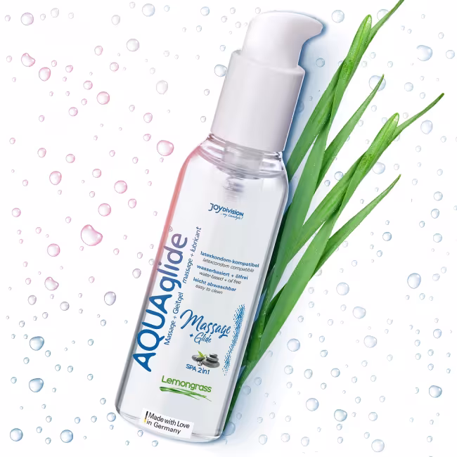Masážny gél JoyDivision 2v1 AQUAglide Massage Glide Lemongrass 200 ml