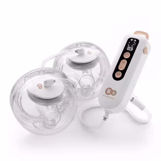 KINDERKRAFT Odsávačka mlieka Double Hands-free Gentle Flow Gold