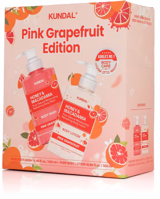 KUNDAL Honey & Macadamia Pink Grapefruit Set 1000 ml