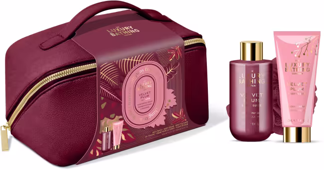 GRACE COLE Velvet Plum & Soft Suede v taštičke 400 ml