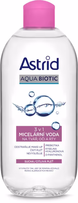 ASTRID Aqua Biotic Micelárna voda 3 v 1 pre suchú a citlivú pleť 400 ml