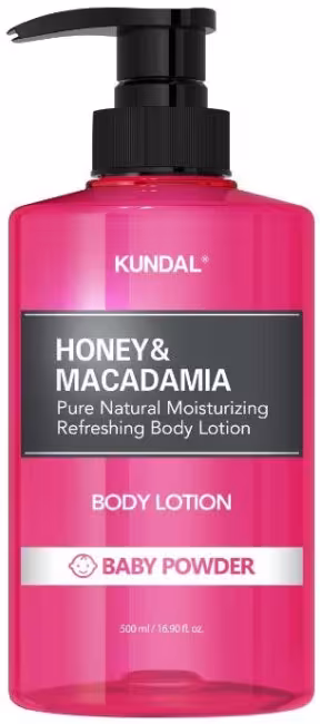 KUNDAL Honey & Macadamia Pure Body Lotion Baby Powder 500 ml