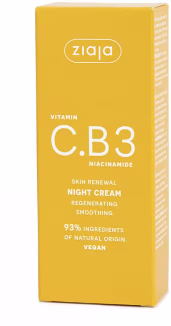 ZIAJA Vitamín C. B3 Niacinamide Nočná krémová maska 50 ml