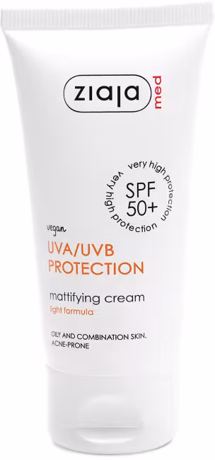 ZIAJA Med Ochranná kúra SPF 50+ na mastnú/zmiešanú pleť 50 ml