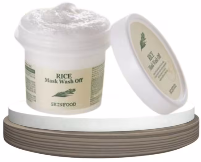 SKINFOOD Rice Mask Wash Off Pack Ryžová rozjasňujúca a exfoliačná maska 100 g
