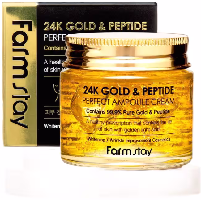 FARM STAY 24K Gold & Peptide Perfect Ampoule Cream 80 ml