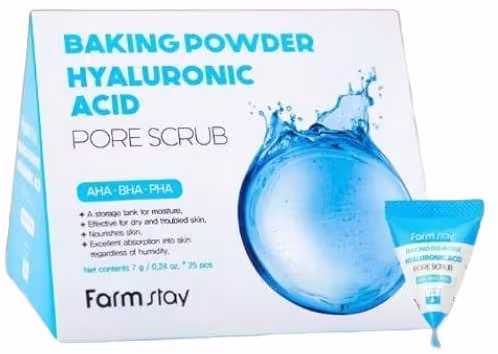 FARM STAY Baking powder Hyaluronic Acid Pore Scrub 25× 7 g