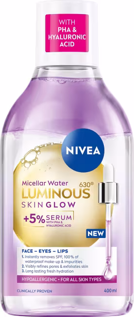 NIVEA Luminous Skin Glow micelárna voda 400 ml