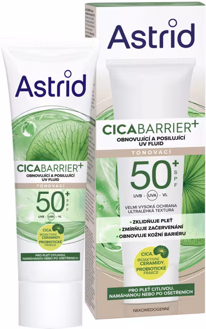 ASTRID CicaBarrier+ tónovací pleťový UV fluid SPF 50+ 40 ml