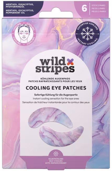 WILD STRIPES Cooling Eye Patches Marble Rose 6 ks