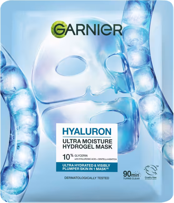 GARNIER Hyaluron hydrogélová maska s 10 % glycerínu a kyselinou hyalurónovou 25 ml