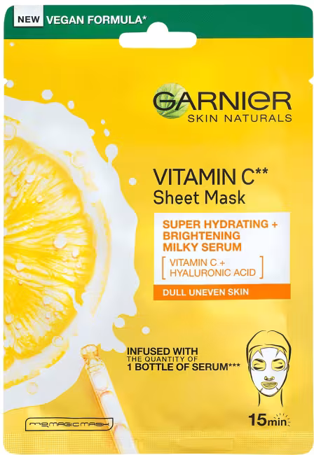 GARNIER Skin Naturals Vitamin C Sheet Mask Super Hydrating 28 g