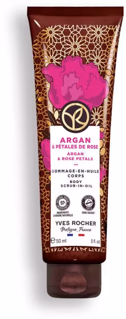 YVES ROCHER Telový peeling Argan & bio ruža z Maroka 150 ml