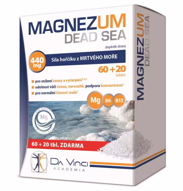 Da Vinci Academia Magnezum Dead Sea Horčík z Mŕtveho mora 80 tabliet