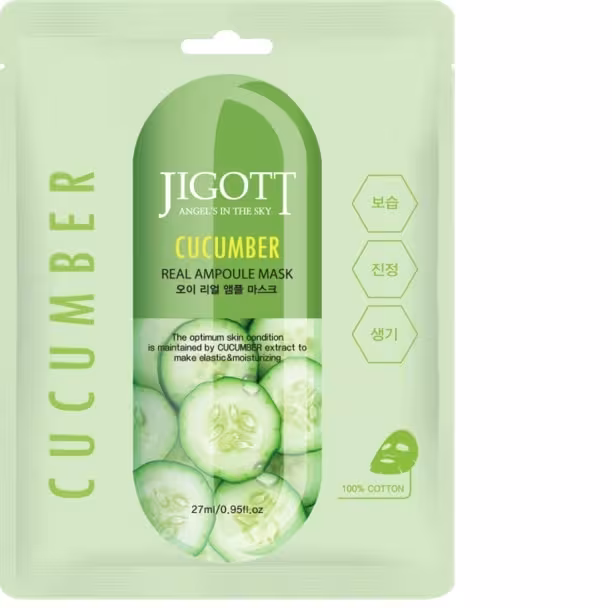JIGOTT CUCUMBER AMPOULE MASK Pleťová maska z uhorky