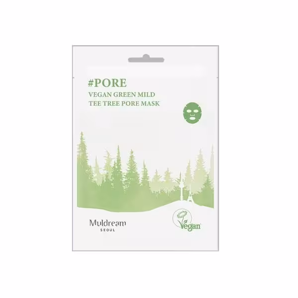 MULDREAM VEGAN GREEN MILD TEA TREE PORE MASK Pleťová maska