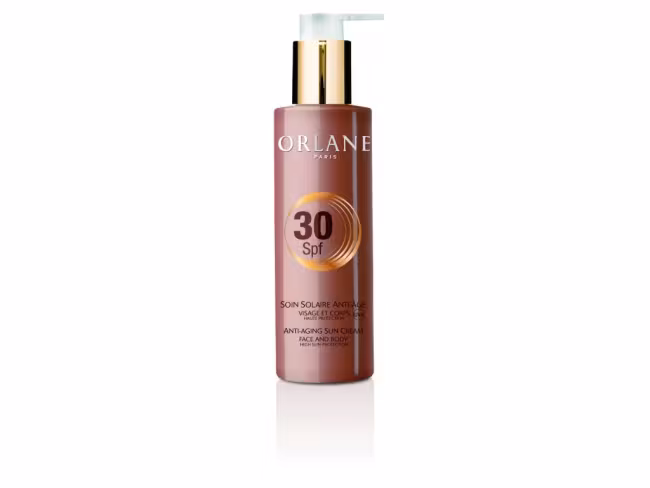 ORLANE ANTI - AGING SUN CREAM FACE AND BODY SPF 30 Solárna starostlivosť na tvár a telo s vysokou ochranou SPF 30 as účinnými zložkami proti starnutiu