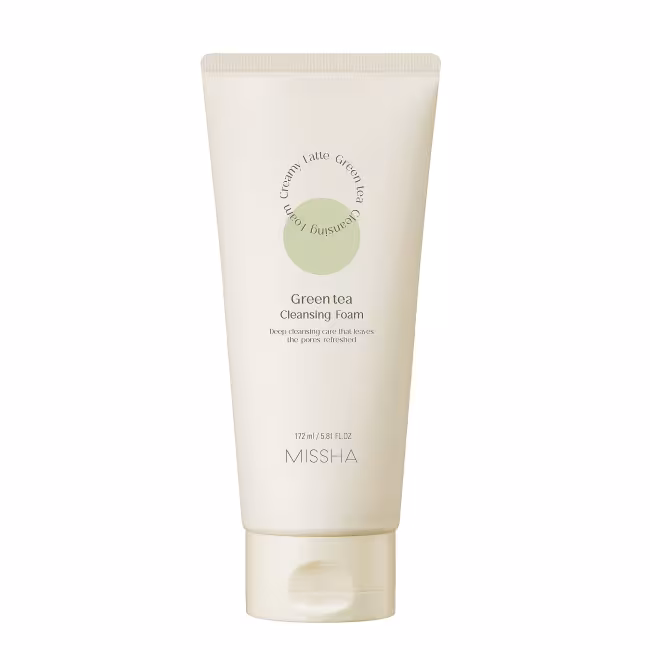 MISSHA CREAMY LATTE CLEANSING FOAM GREEN TEA Krémová čistiaca pena