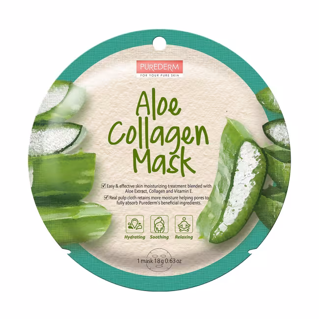 PUREDERM ALOE COLLAGEN MASK Kolagénová pleťová maska