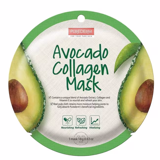 PUREDERM AVOCADO COLLAGEN MASK Kolagénová pleťová maska
